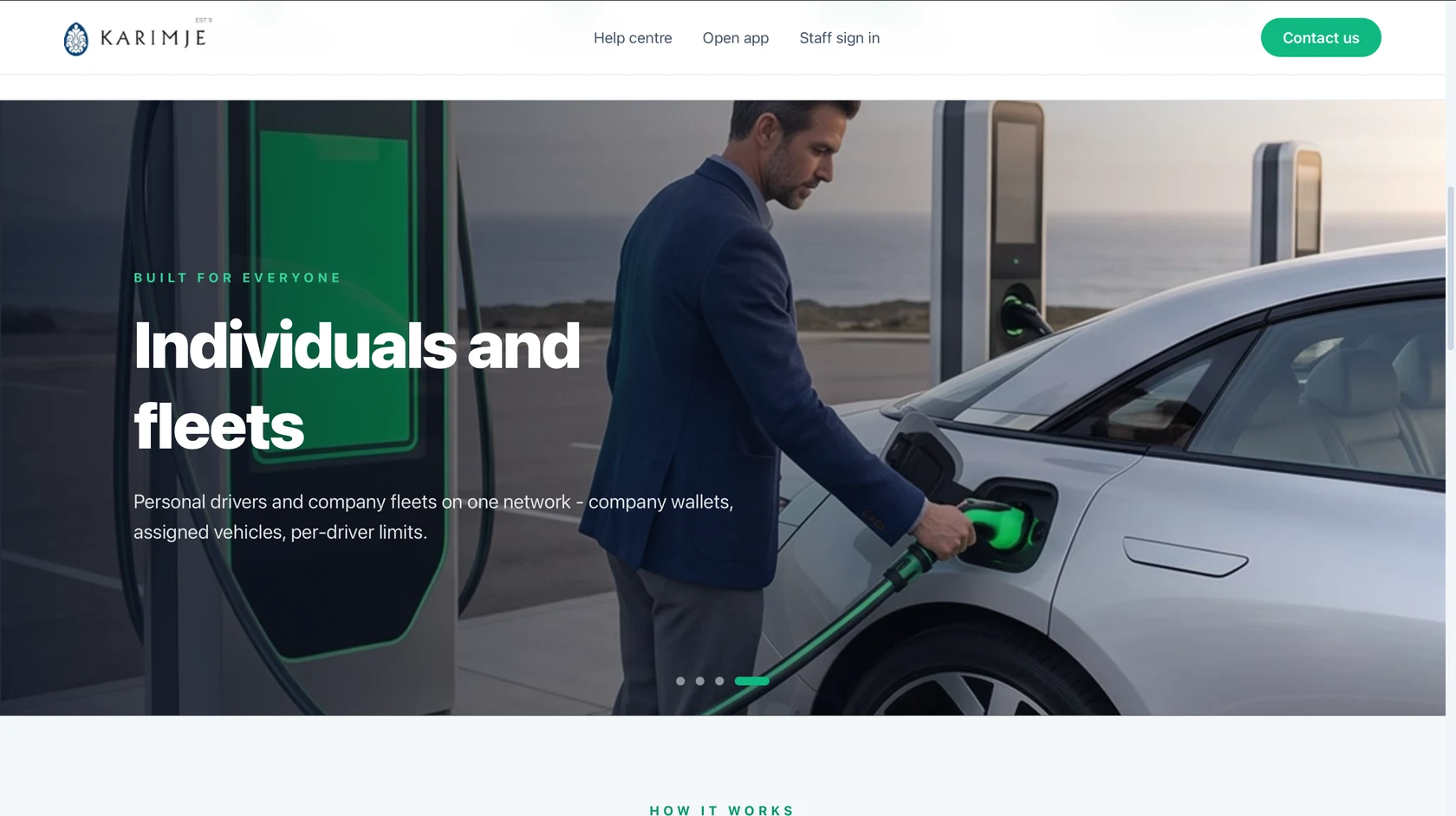 Karimjee website — individuals and fleets